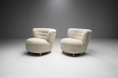 Mid Century Danish Cabinetmaker Lounge Chairs in Sheepskin Denmark ca 1950s - 4057352