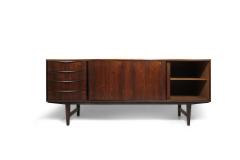 Mid Century Danish Credenza in Brazilian Rosewood Restored - 4122370