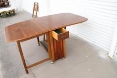 Mid Century Danish Dropleaf Storage Table and Chairs - 3222830