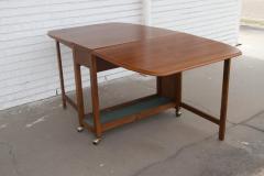 Mid Century Danish Dropleaf Storage Table and Chairs - 3222831