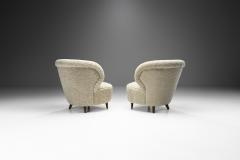 Mid Century Danish Lounge Chairs in Sheepskin Denmark 1950s - 2319025