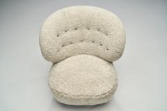 Mid Century Danish Lounge Chairs in Sheepskin Denmark 1950s - 2319026