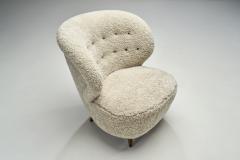 Mid Century Danish Lounge Chairs in Sheepskin Denmark 1950s - 2319027