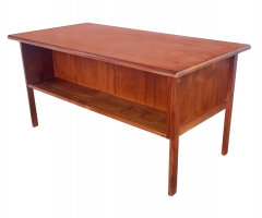 Mid Century Danish Modern Double Sided Executive Desk in Teak - 2547854