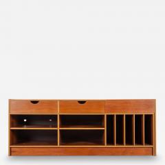 Mid Century Danish Modern Expanding 2 Piece Console Media Center Cabinet - 3993542