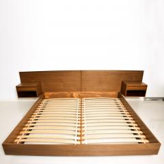 King platform bed store with attached nightstands