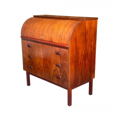 Mid Century Danish Modern Roll Top Desk or Dresser in Rosewood - 2721305