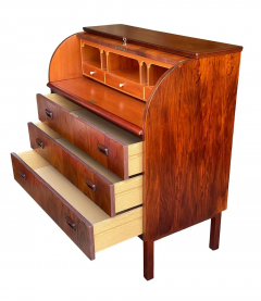 Mid Century Danish Modern Roll Top Desk or Dresser in Rosewood - 2721527