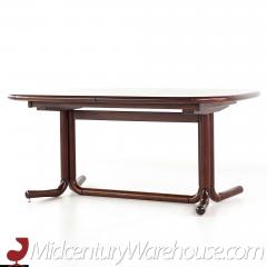 Mid Century Danish Rosewood Expanding Dining Table with 2 Leaves - 3691382
