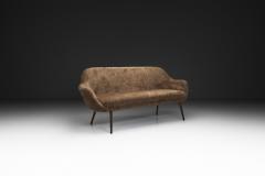 Mid Century Danish Sofa in Brown Upholstery Denmark 1960s - 4638222