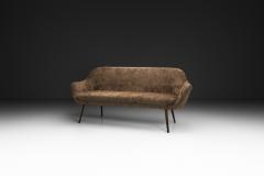 Mid Century Danish Sofa in Brown Upholstery Denmark 1960s - 4638348