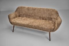 Mid Century Danish Sofa in Brown Upholstery Denmark 1960s - 4638350
