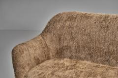 Mid Century Danish Sofa in Brown Upholstery Denmark 1960s - 4638351