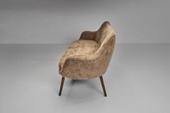 Mid Century Danish Sofa in Brown Upholstery Denmark 1960s - 4638355