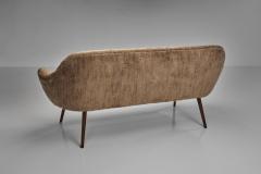 Mid Century Danish Sofa in Brown Upholstery Denmark 1960s - 4638356