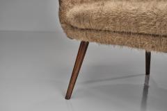 Mid Century Danish Sofa in Brown Upholstery Denmark 1960s - 4638357