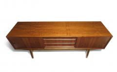 Mid Century Danish Teak Credenza with Angled Front Sliding Doors - 4058222