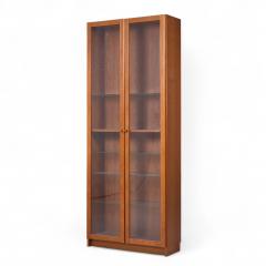 Mid Century Danish Teak Glass Door Display Cabinet - 4392309