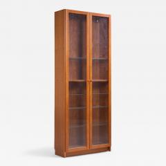 Mid Century Danish Teak Glass Door Display Cabinet - 4393258