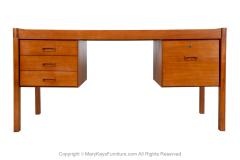 Mid Century Danish Teak Large Executive Desk - 3973693