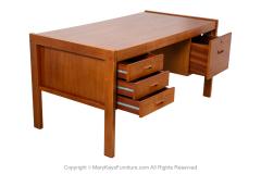 Mid Century Danish Teak Large Executive Desk - 3973696