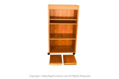 Mid Century Danish Teak Media Record Bar Cabinet - 3367867