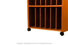 Mid Century Danish Teak Media Record Bar Cabinet - 3367877