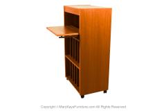 Mid Century Danish Teak Media Record Bar Cabinet - 3367879
