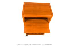 Mid Century Danish Teak Media Record Bar Cabinet - 3367880