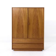 Mid Century Danish Teak Plinth Base Armoire - 4129344