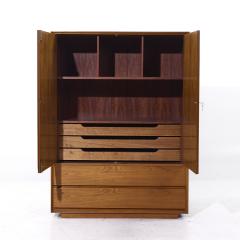 Mid Century Danish Teak Plinth Base Armoire - 4129346