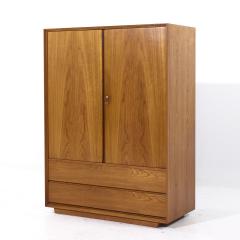 Mid Century Danish Teak Plinth Base Armoire - 4129348