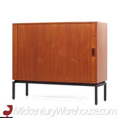 Mid Century Danish Teak Tambour Door Credenza - 3692359