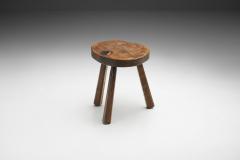 Mid Century Dark Wood Tripod Stool Europe ca 1950s - 2331130