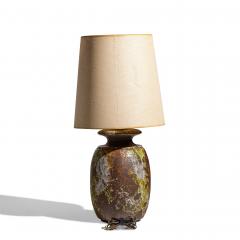 Mid Century Drip Glaze Studio Pottery Table Lamp - 4445736