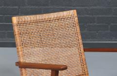 Mid Century Dutch Modern Cane Teak Lounge Chair - 4563153