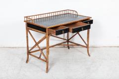 Mid Century E Murio Bamboo Campaign Desk - 2630381