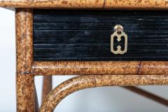 Mid Century E Murio Bamboo Campaign Desk - 2630388