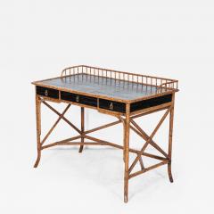 Mid Century E Murio Bamboo Campaign Desk - 2635150