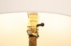 Mid Century Earthy Glazed Table Lamps w Abstract Relief Design - 4196485