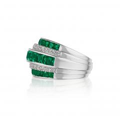 Mid Century Emerald and Diamond Ring - 4810673