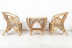 Mid Century English Cane Wicker Conservatory Set - 2452859