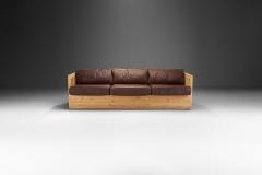 Mid Century European Pine Wood Sofa Europe ca 1950s - 2475169