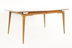 Mid Century Expanding Walnut Dining Table with 2 Leaves - 3691506