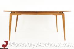 Mid Century Expanding Walnut Dining Table with 2 Leaves - 3691507