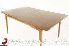 Mid Century Expanding Walnut Dining Table with 2 Leaves - 3691510