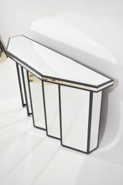 Mid Century Faceted Console with Cubist Mirror - 1261190