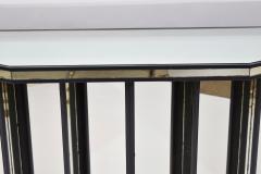 Mid Century Faceted Console with Cubist Mirror - 1261191