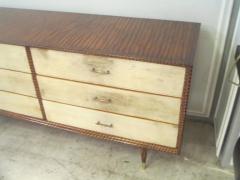 Mid Century Faux Painted Parchment Chest - 330251