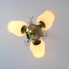 Mid Century Finnish Design Lamp in Brass and Beige Opaline Glass 1950s - 4266735